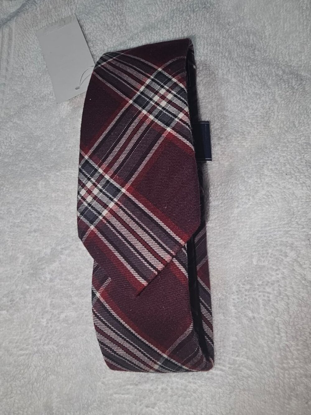 Original Penguin Burgundy Stripes 100% Cotton Tie NWT